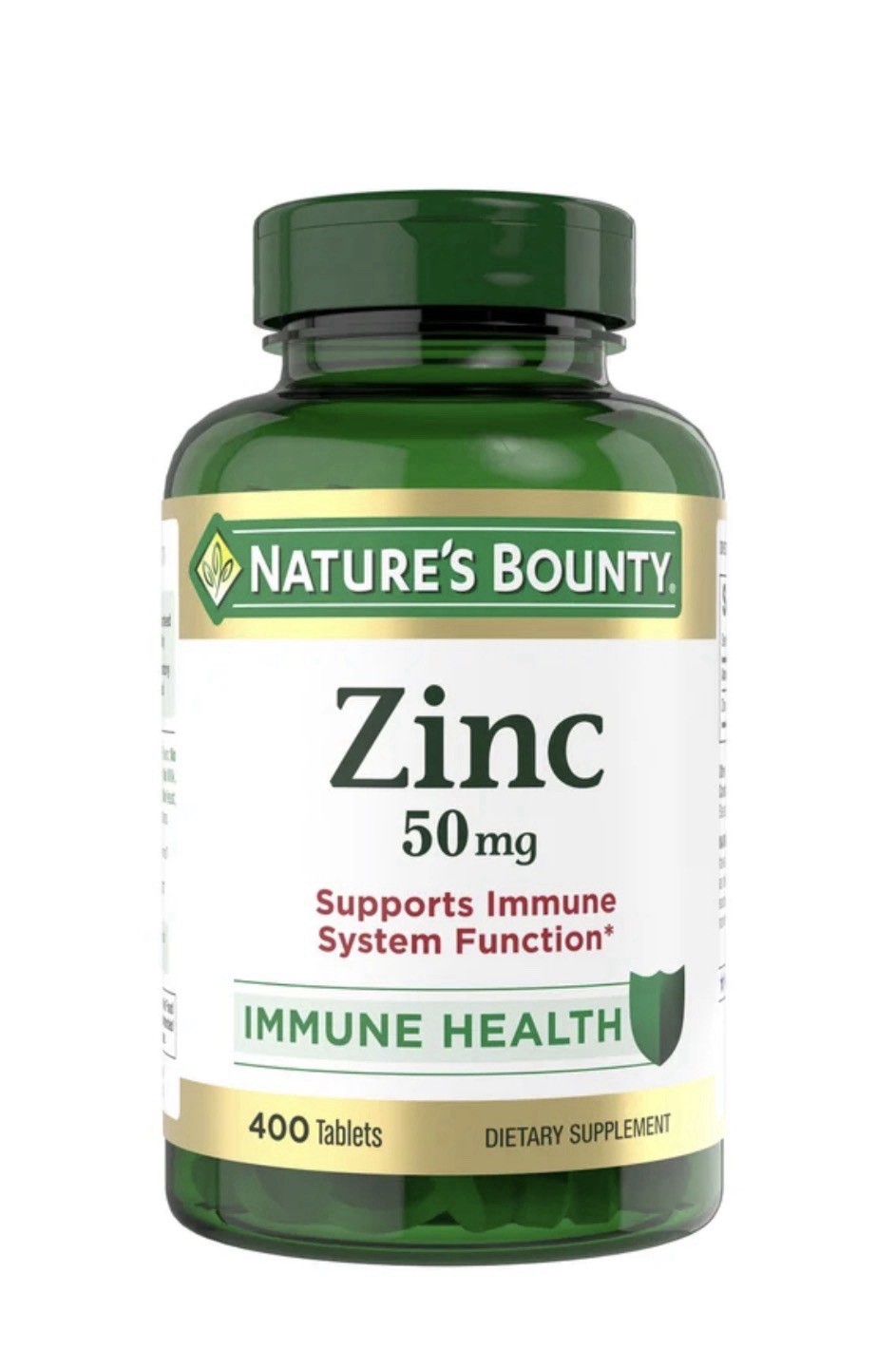 Nature’s Bounty Zinc 50mg 400 Tablets Immune Support Supplement