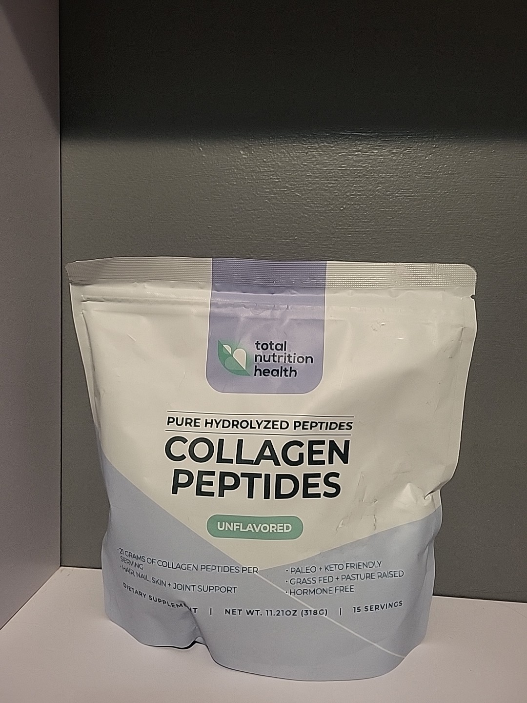 Total Nutrition Health Collagen Peptides Unflavored 15 serv * SEALED Exp 6/2026