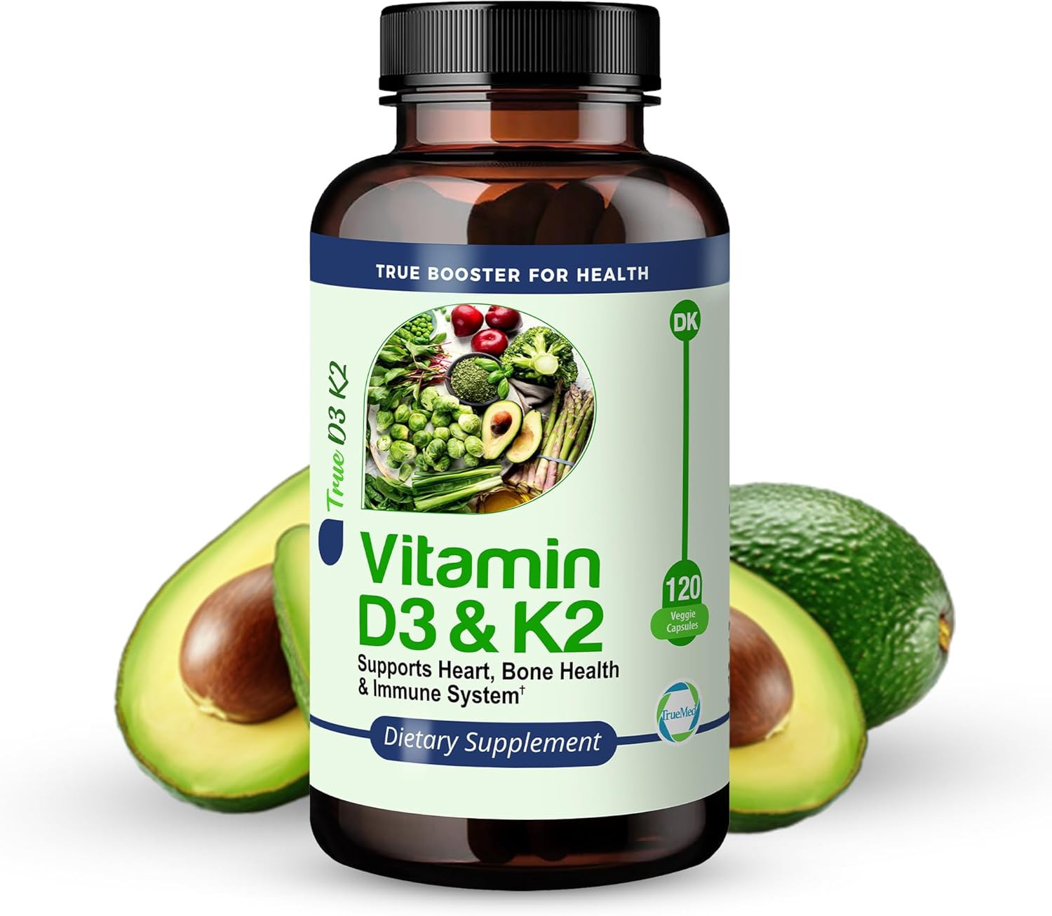 Vitamin D3 & K2 Supplement Supports Heart Health, Bone Health & Immune System &