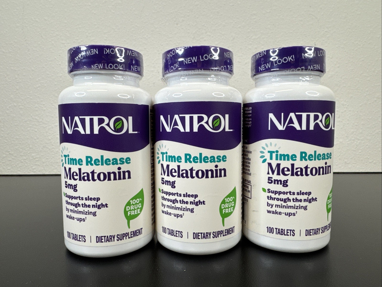 3 PACK Natrol Melatonin – 5mg Time Release – 100 Tablets Brand New Exp Jun 30 28