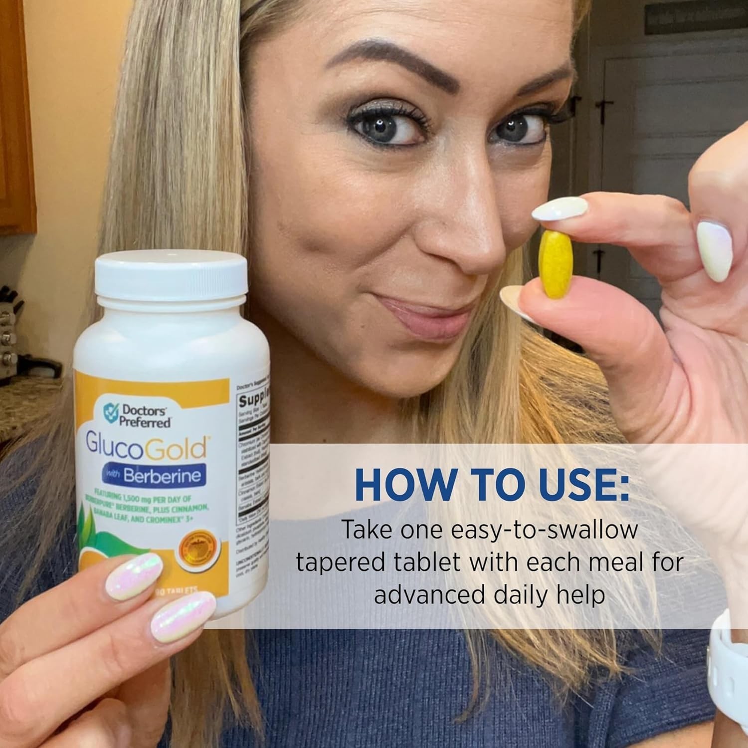 GlucoGold with Berberine, Concentrated Cinnamon, Chromium, Banaba Leaf Extrac…