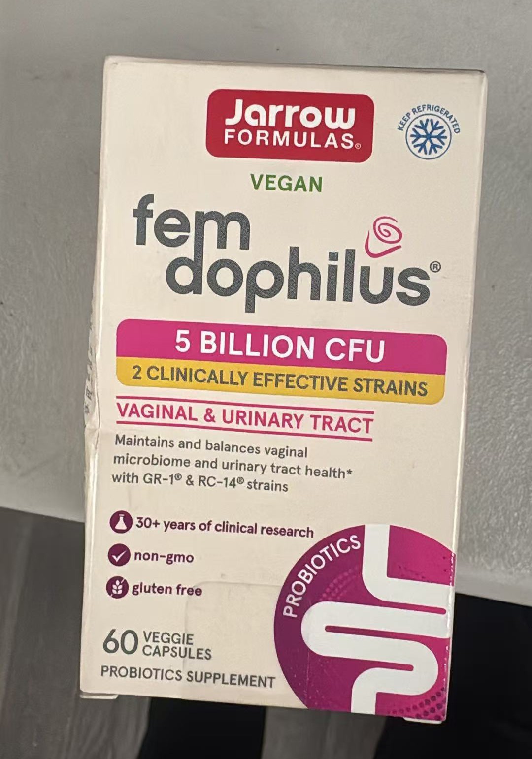 Jarrow Formulas Fem Dophilus 5 Billion CFU, 60 Veggie Capsules