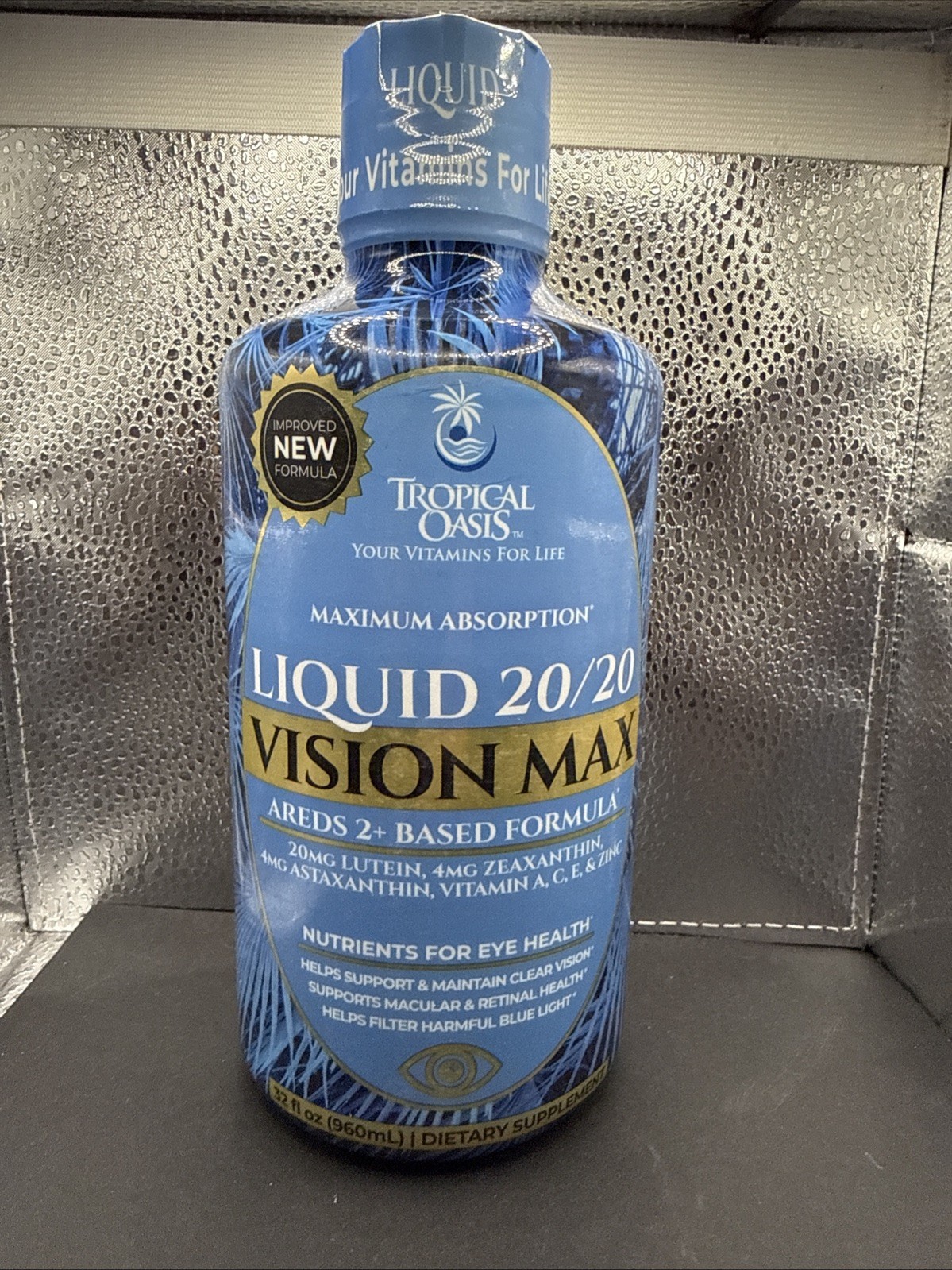 Tropical Oasis Liquid 20/20 Vision Max Areds 2 Based 32 fl oz Liquid Vitamins