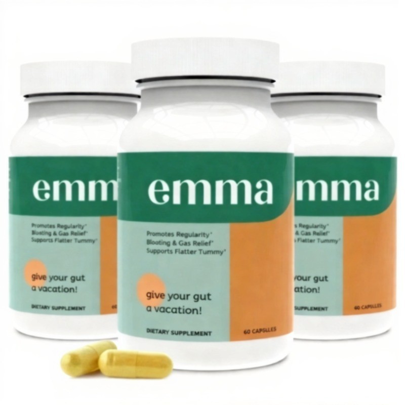 3PCS-NEW Emma Gut Health Supplement for Gas & Bloating Relief,Leaky Gut Repair