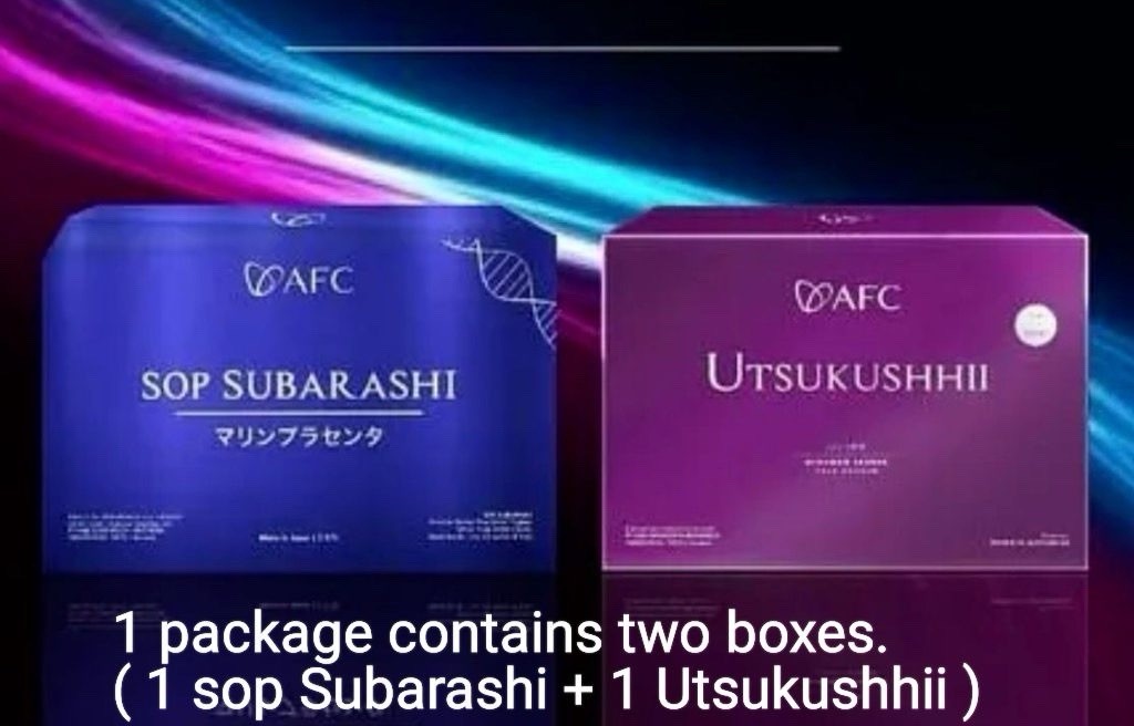 1 package contains two boxes. ( 1 Sop Subarashiii + 1 Utsukuhhiii )