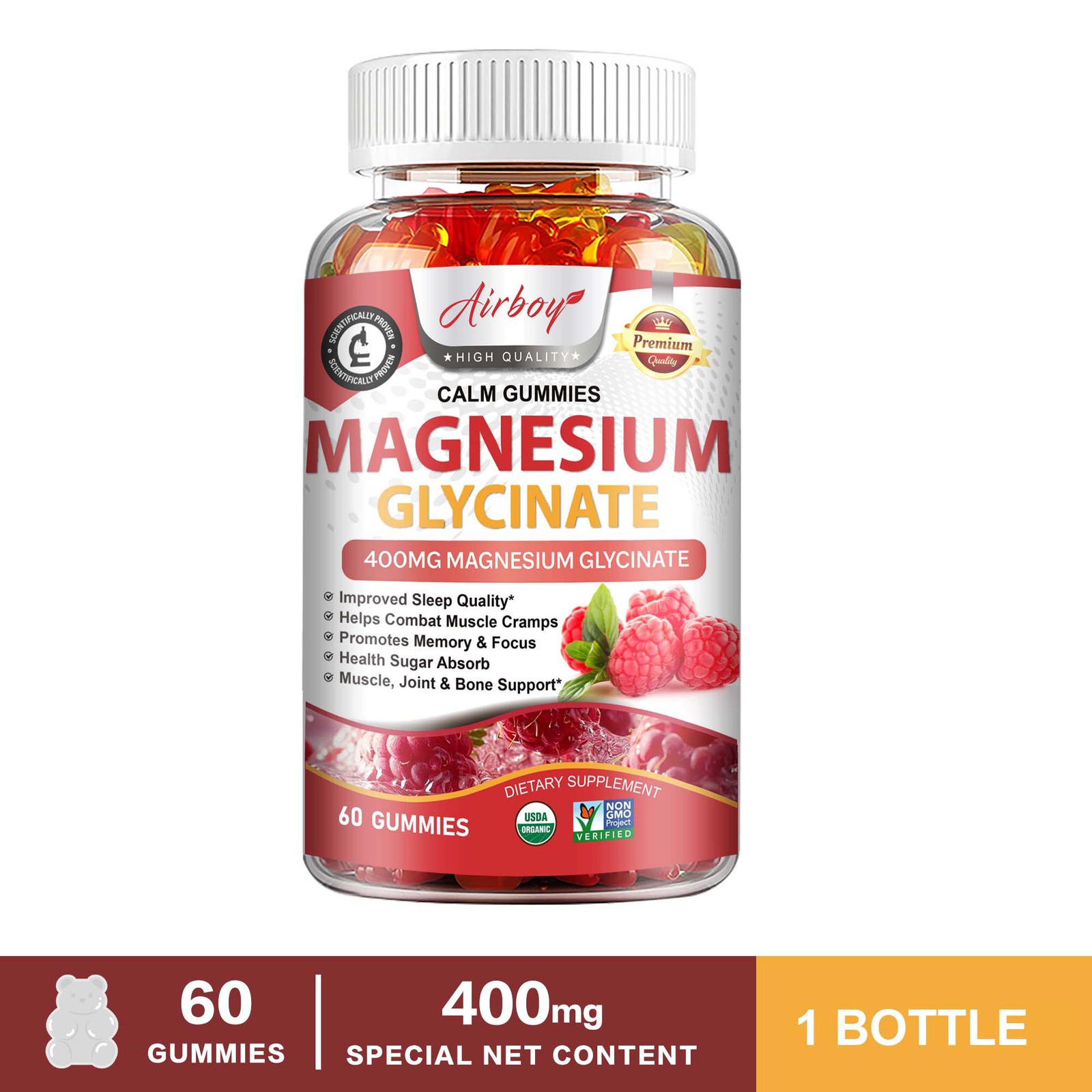 Magnesium Glycinate – Improve Sleep Quality and Support Muscle,Joint,Bone Health