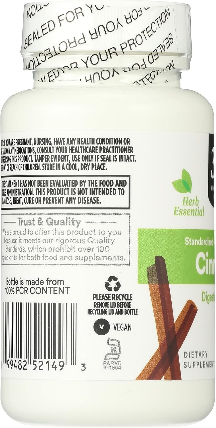 Cinnamon Supplement for Blood Sugar Support – 60 Capsules