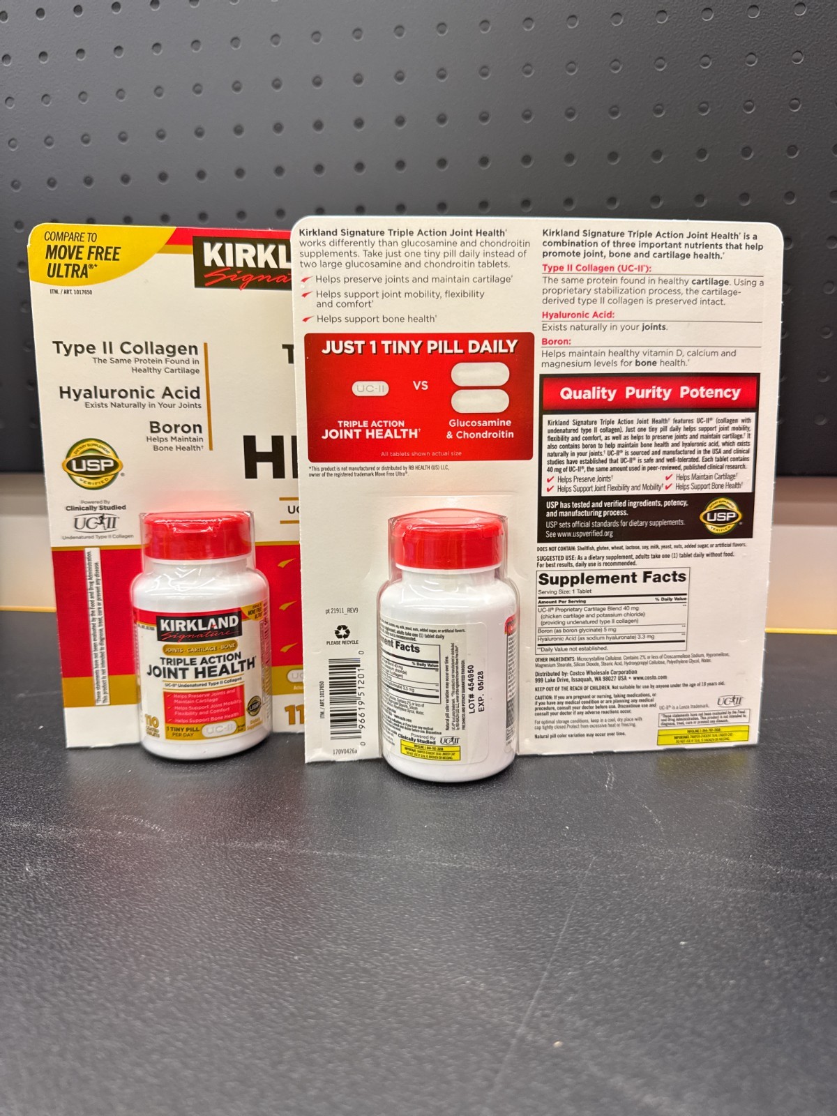 2 Packs Kirkland Triple Action Joint Health 110 Tablets Exp:05/2028
