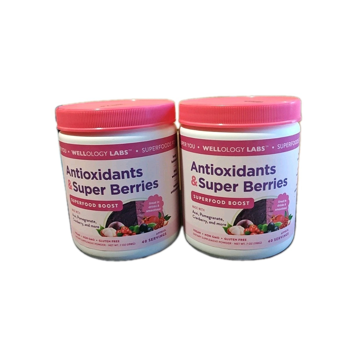 Wellology Labs Antioxidants & Super Berries Superfood Boost Pack Of 2 /7 Oz Each