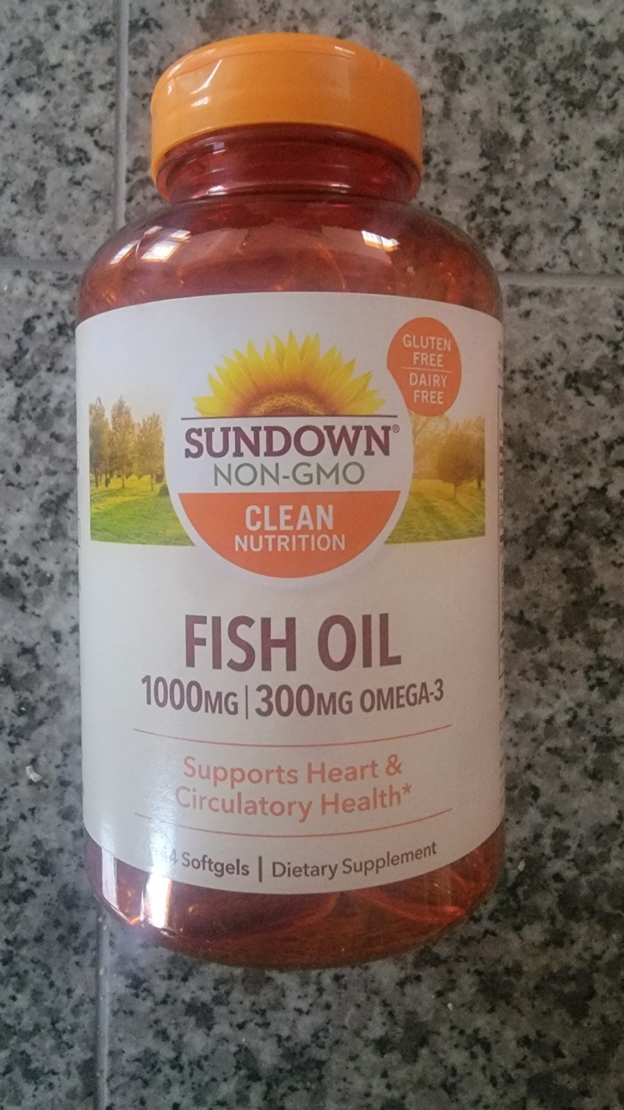 1 Sundown Fish Oil 1000 mg / 300 mg Omega 3 Heart and Circulatory 144 Softgel