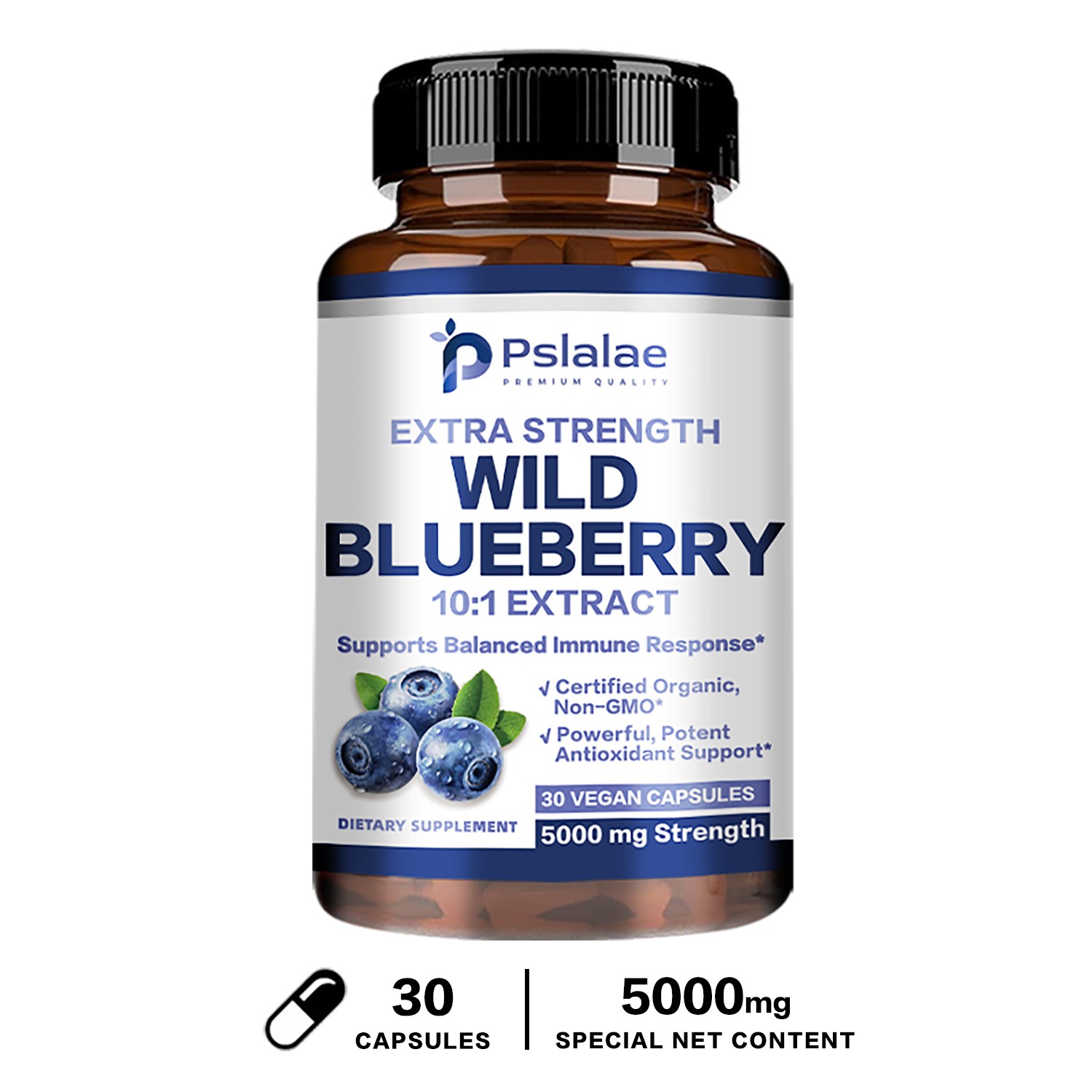 Wild Blueberry Extract Whole Fruit – Antioxidant, Anti-Aging, Brain & Eye Health