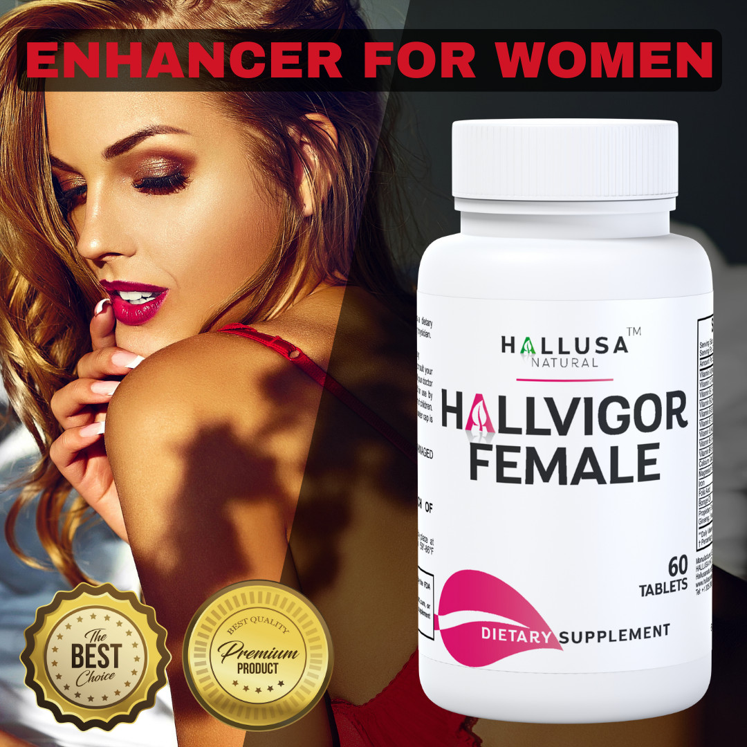HALLVIGOR Female – Increases Desire in WOMEN – Orgasms – Estrogens – 60 Cap