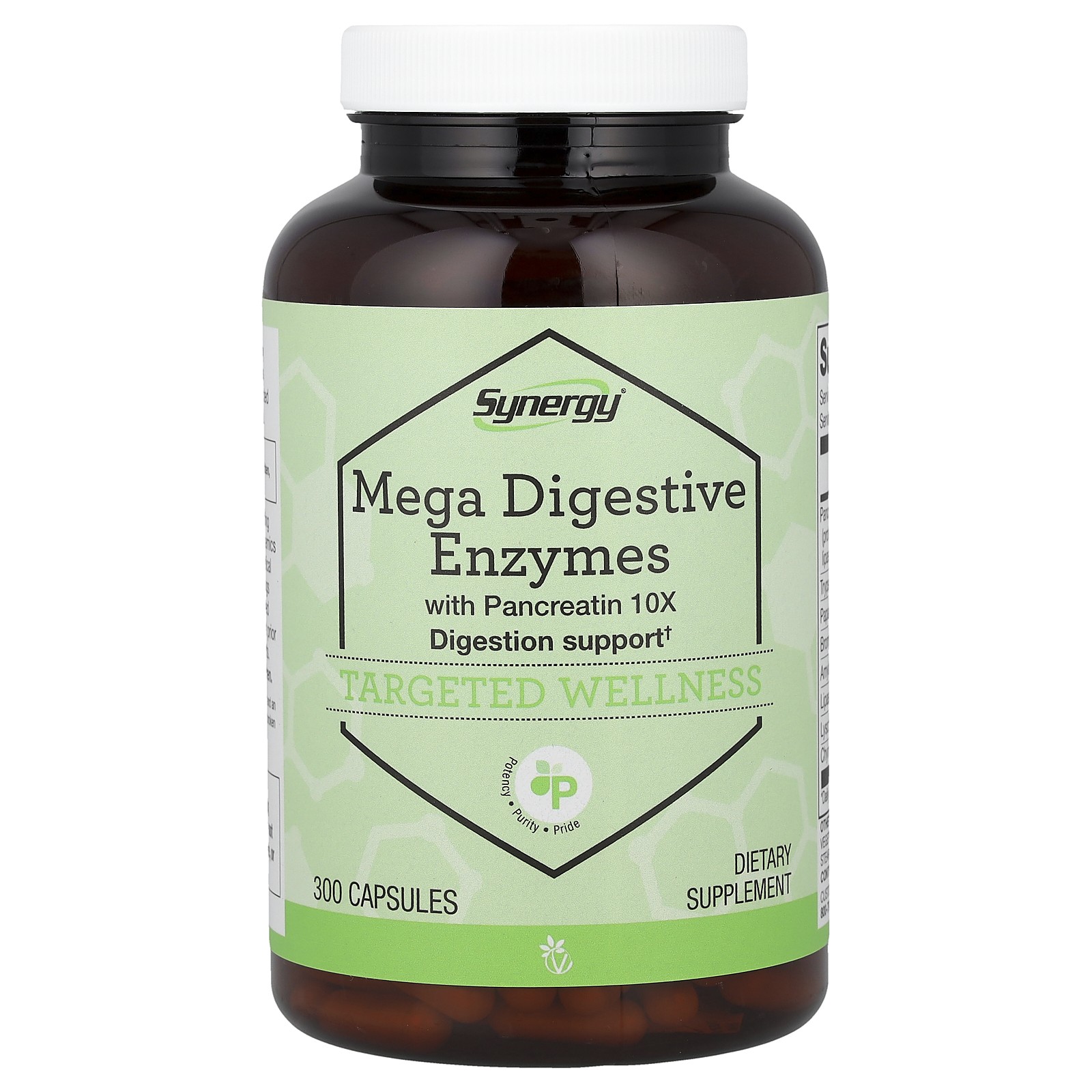 Synergy®, Mega Digestive Enzymes With Pancreatin 10X, 300 Capsules