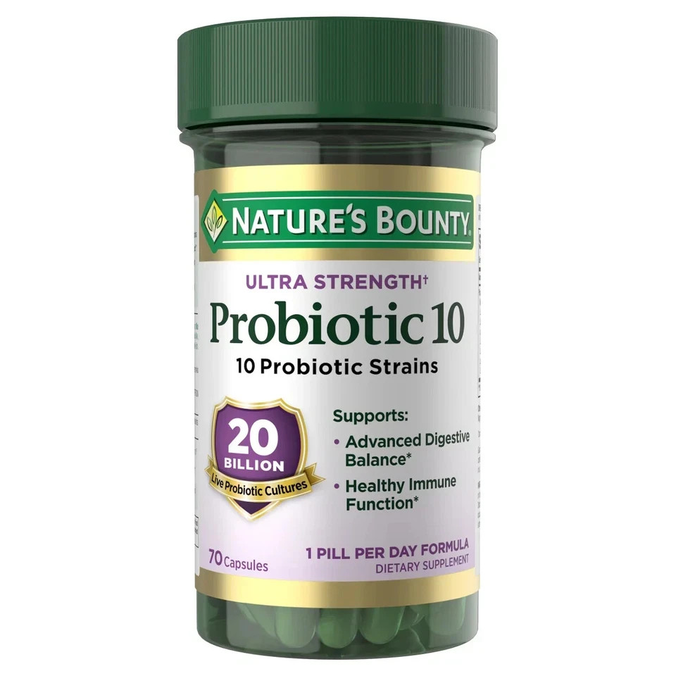 Nature’s Bounty Ultra Strength Probiotic 10 Capsules 70 Ct Digestive