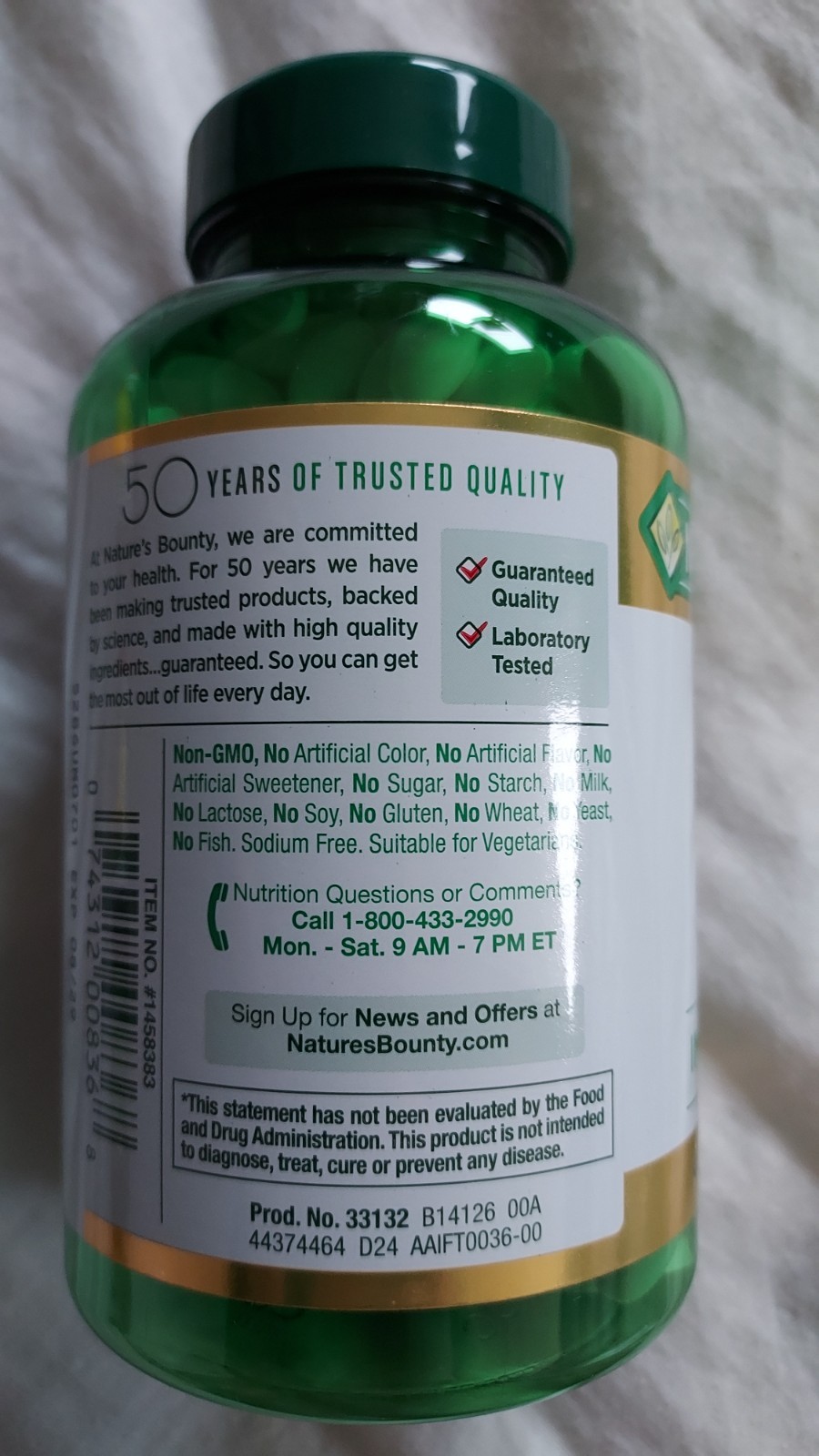 Nature’s Bounty Zinc 50 mg Immune Health 400 Tablets