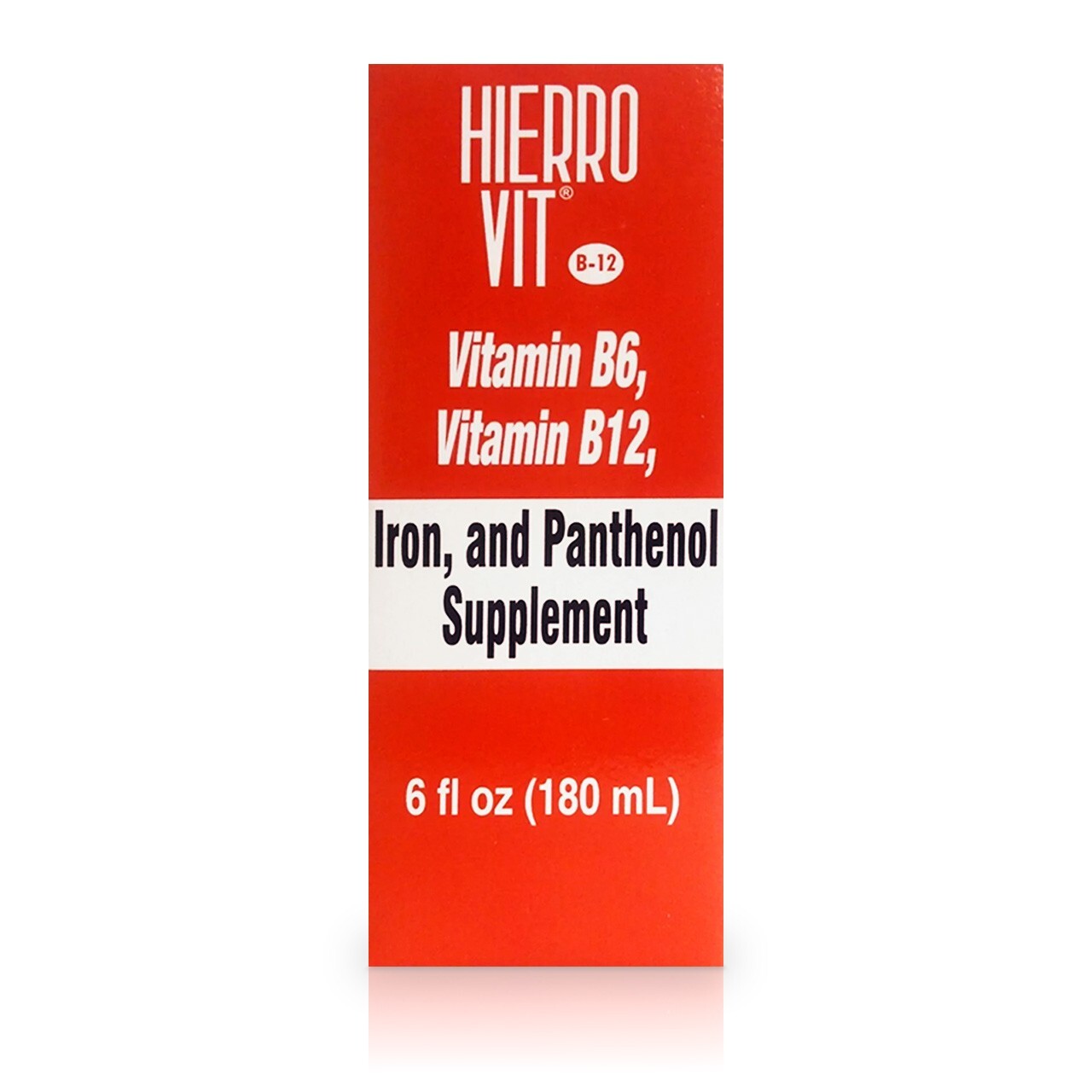 HIERRO VIT – B-12 DIETARY SUPPLEMENT / SUPLEMENTO – 6oz