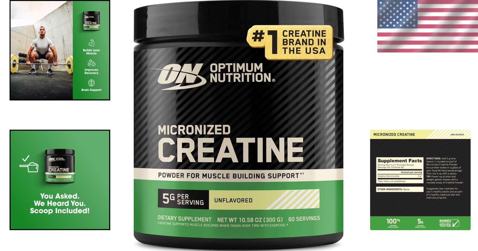 Optimum Nutrition Creatine – Micronized Creatine Monohydrate Powder – Suppor…