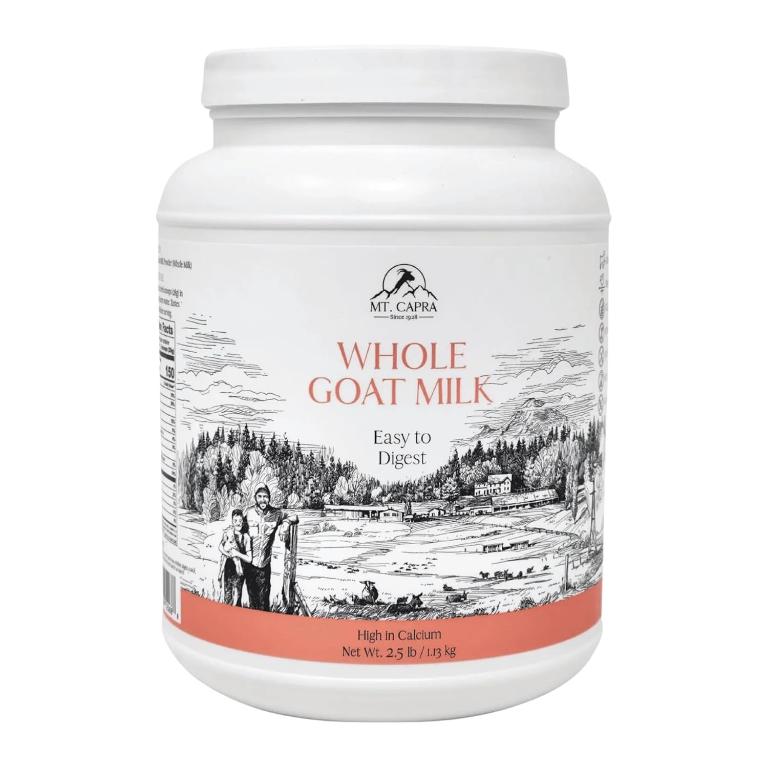 Mt Capra Whole Goat Milk Powder 2.5 lb Sealed Best By 03/2027