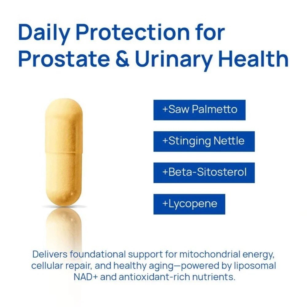 Selerb Men’s NAD+ with Liposomal-NAD+, CoQ10 & Maca for Energy & Vitality, 60ct-