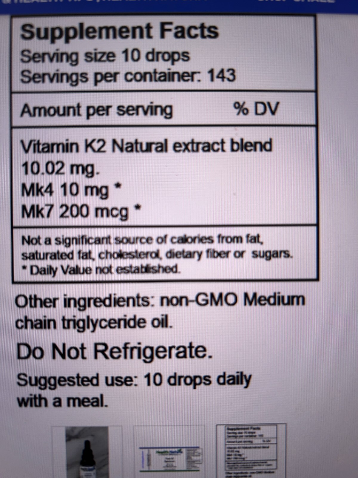 *PREMIUM-QUALITY*Health Natura True k2 spectrum-MK4- 10mg/MK7-200mcg-1oz