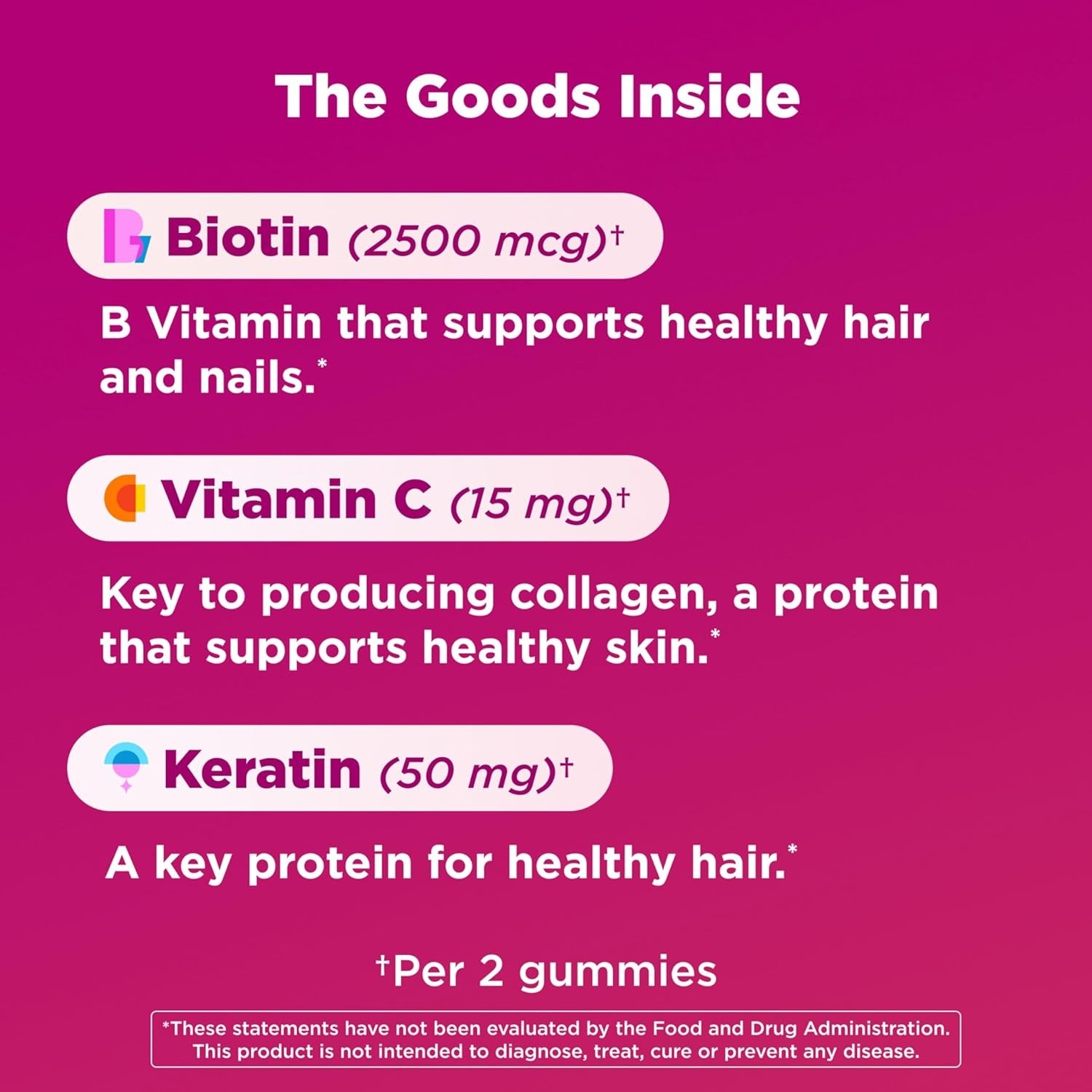 60 Gomitas Para El Cabello Piel Uñas De Mujeres Con Biotina Vitamina C Queratina