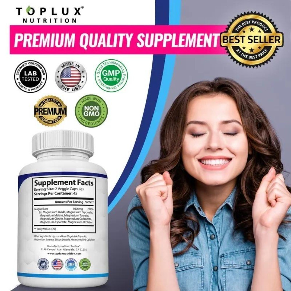 NEW Magnesium Complex 8 Essential Magnesium Supplement Fitness Edible