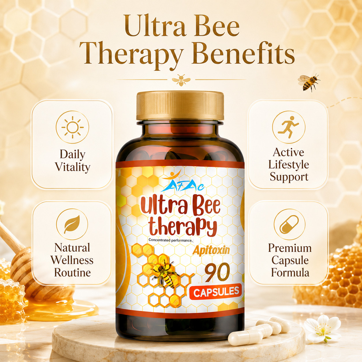Natural Bee 2 BIOBEE inflamatory Arthritis support bee therapy Venom veneno 180