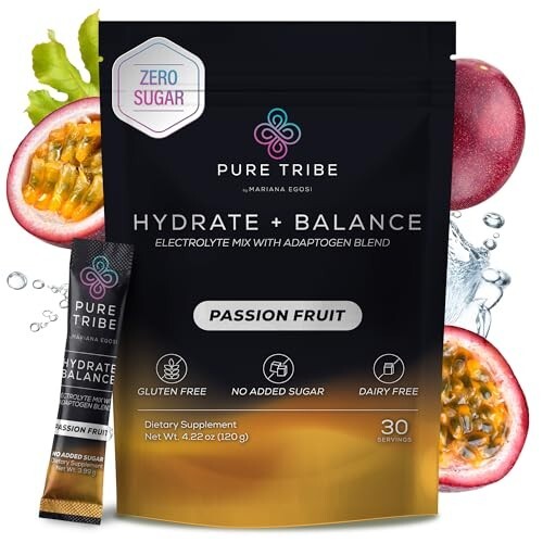 PURE TRIBE Electrolytes Powder Packets – Sugar Free Hydration Powder Drink Mix