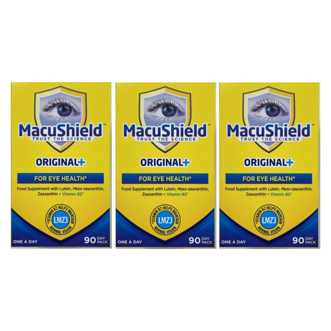 3 x Macushield Original+ Eye Supplement Capsules 90ct