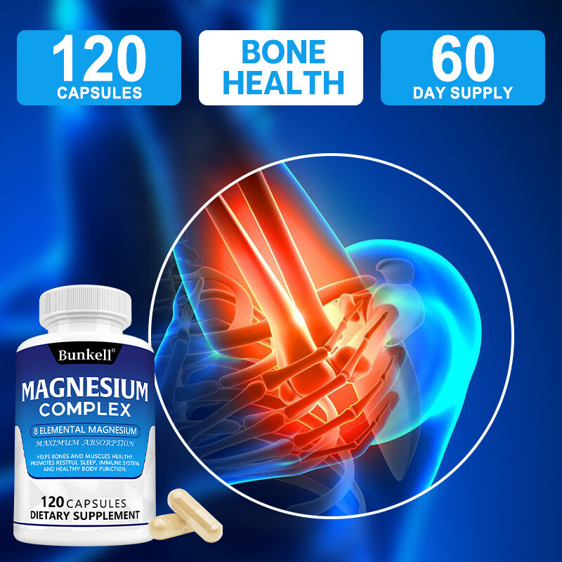 Magnesium Complex Supplement 8 Elemental Magnesium 1000mg – Maximum Absorption