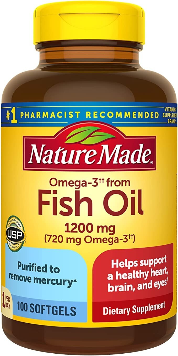 BULK 50 X Nature Made Fish Oil 1200 Mg 100 Ct each exp 04/2024+