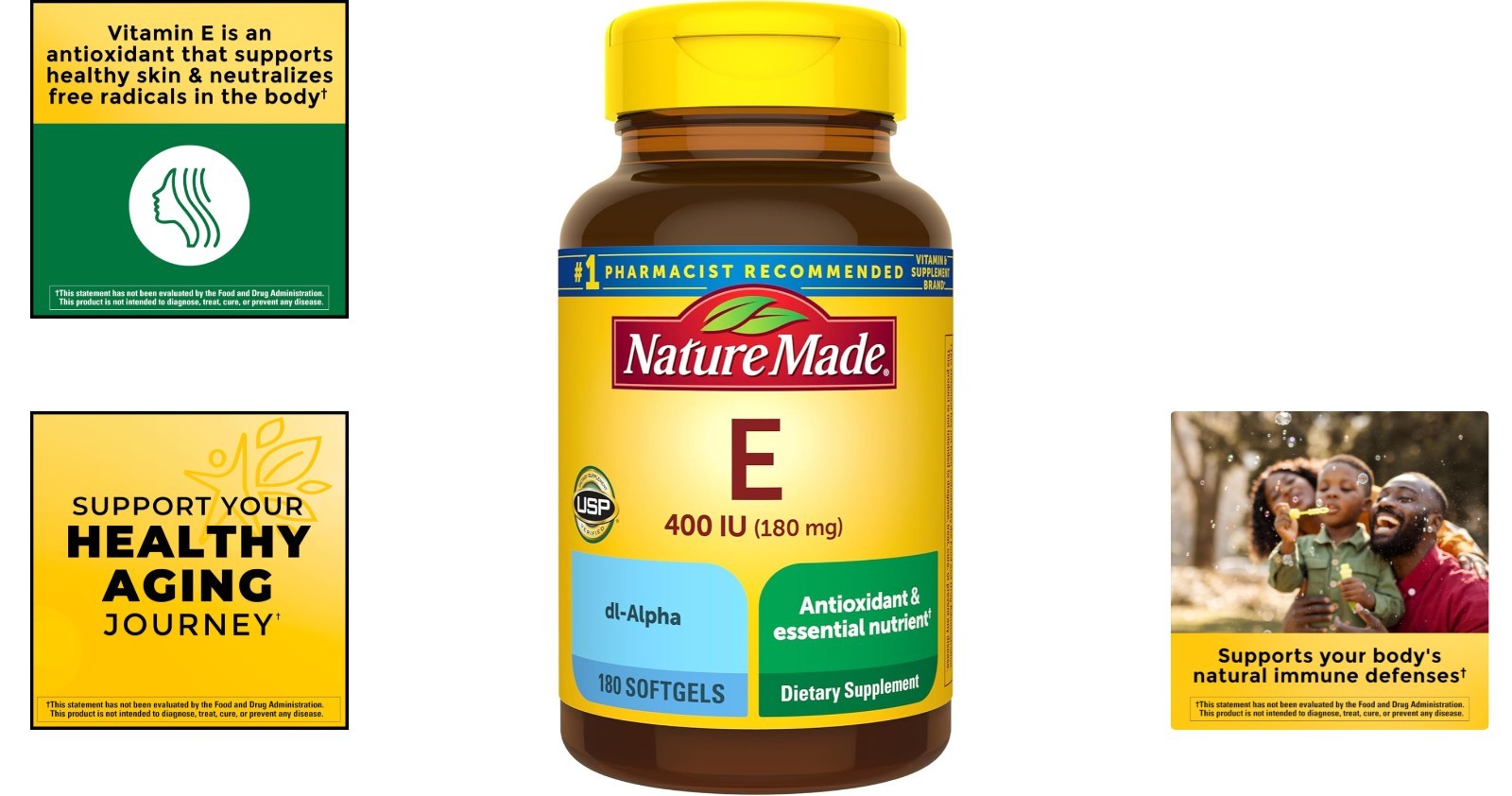 Vitamin E 400 IU Softgels – Antioxidant & Skin Support for Healthy Aging