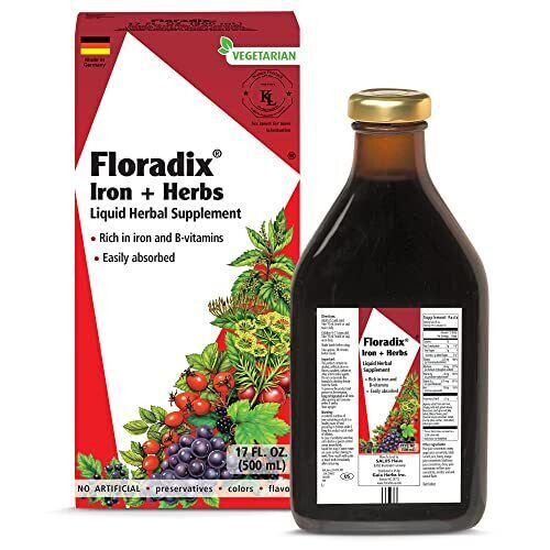 Floradix Liquid Iron Supplement + Herbs 17 Oz Large