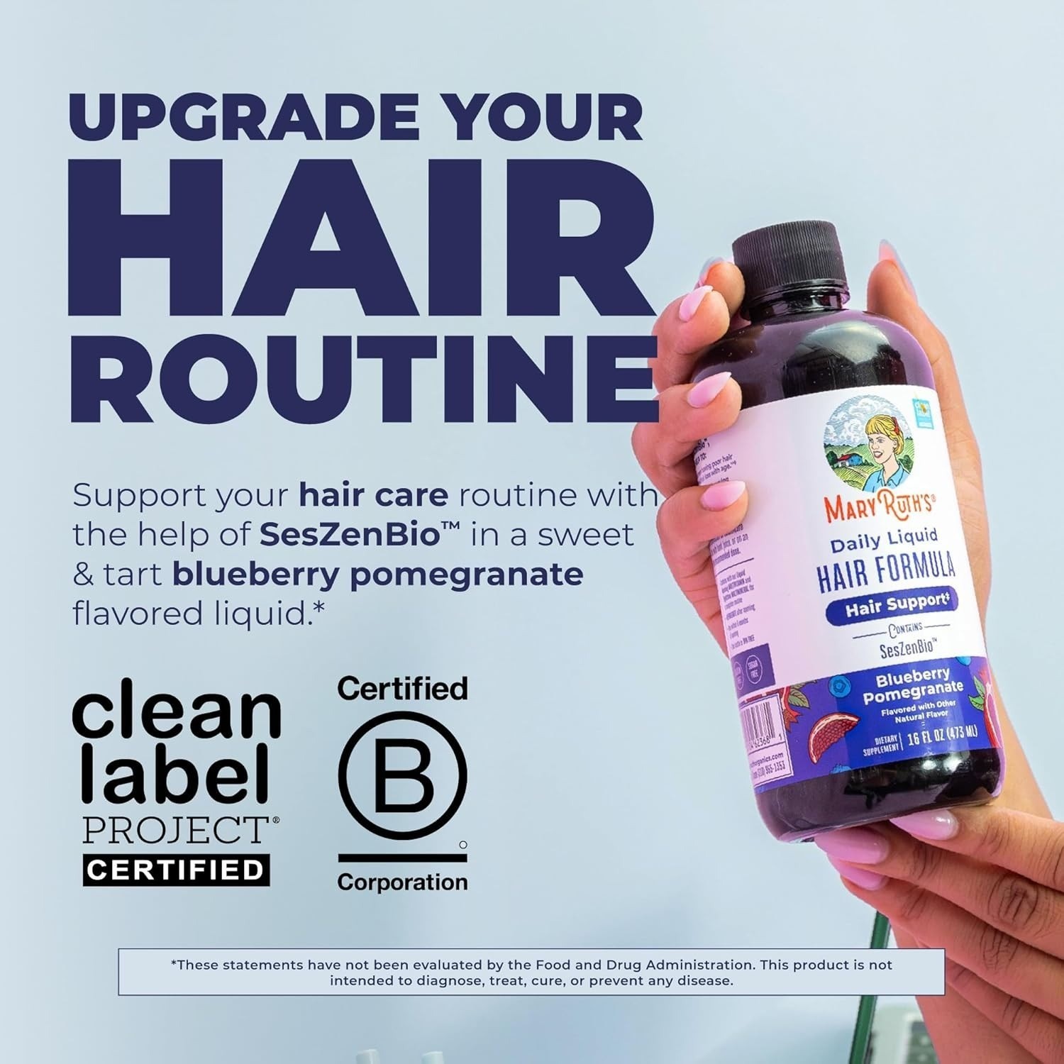 MARYRUTH’S Daily Liquid Hair Support Formula SesZenBio Biotin Hair New