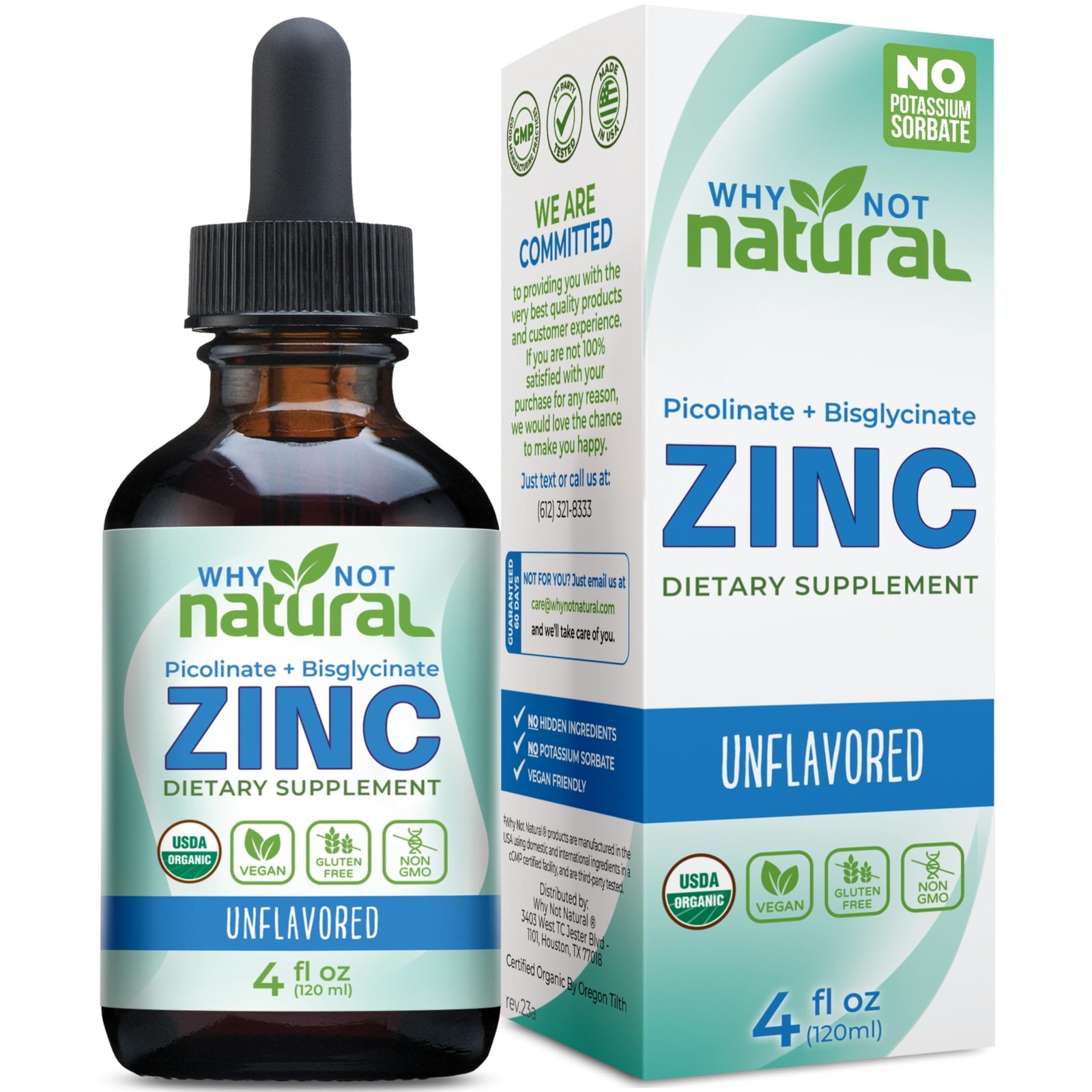 Organic Liquid Zinc Drops Supplement with Chelated 4 Fl Oz (Pack of 1)