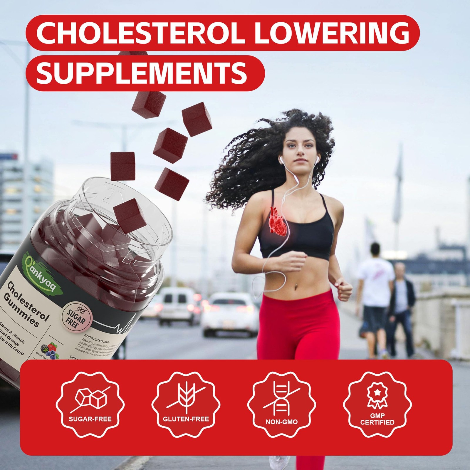 Cholesterol Lowering Gummies, Plant Sterols & Stanols Supplement, LDL Cholest…