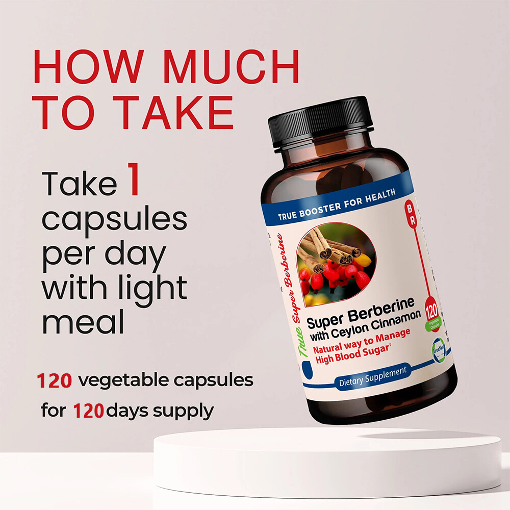 Selected Ceylon cinnamon + Berberine Capsules, 4250 Mg 120 Capsules