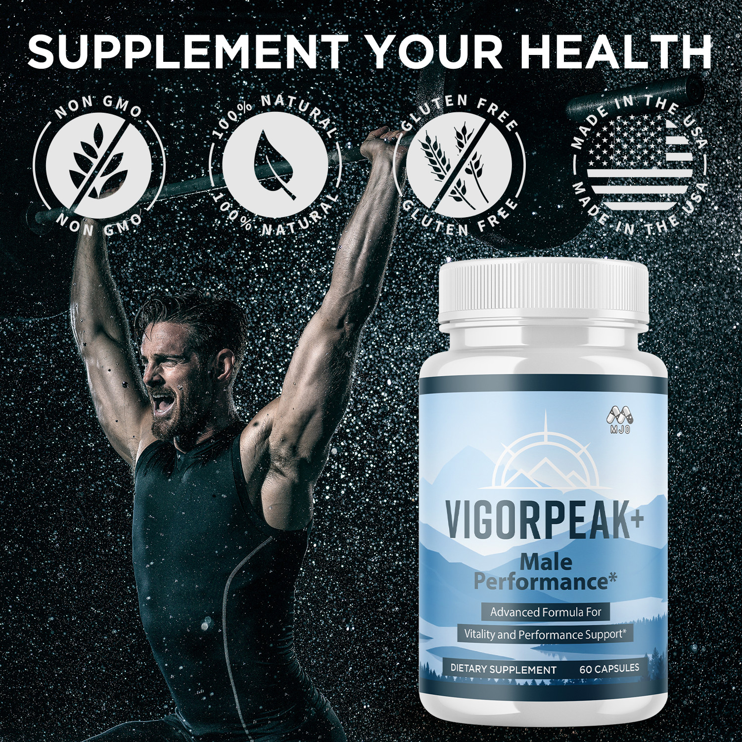 (3 Pack) Vigorpeak Advanced Male Health & Performance Support Formula 180 Caps