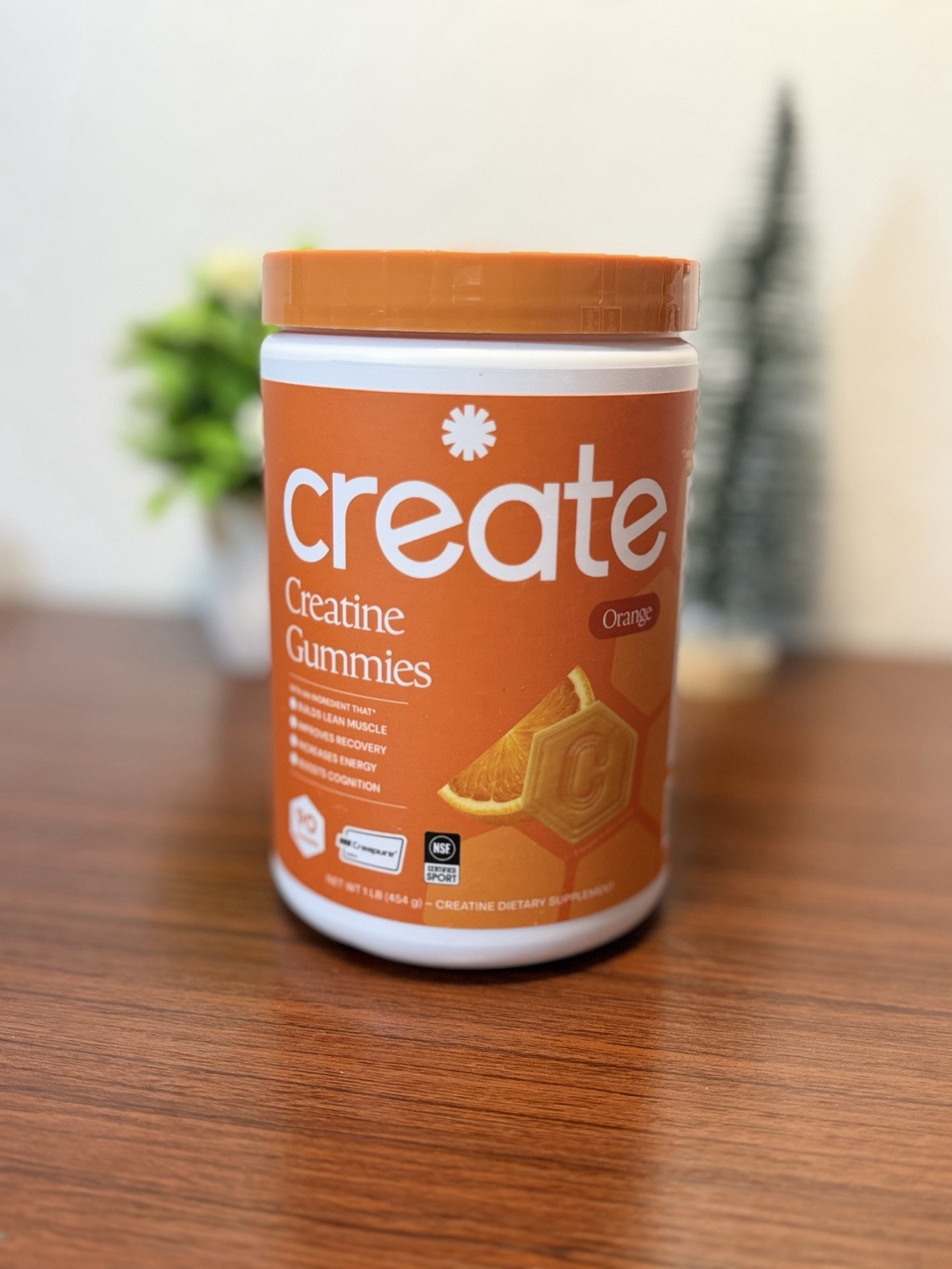 Create Creatine Gummies Orange Flavor 90 Count Creapure NSF Certified Sport