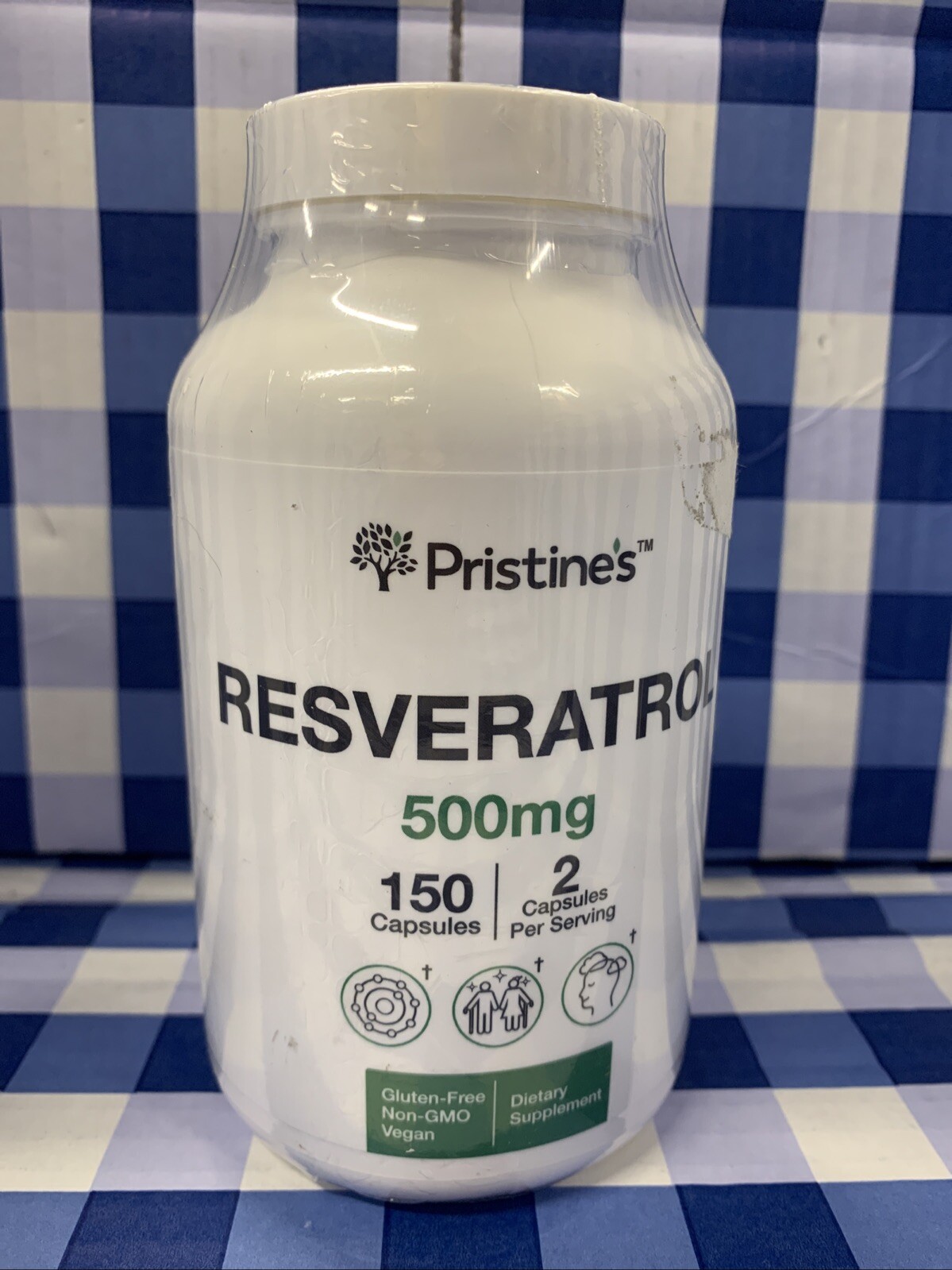 PRISTINE’S Resveratrol 500 MG Anti Aging Antioxidant & Health – 75 Day Supply!