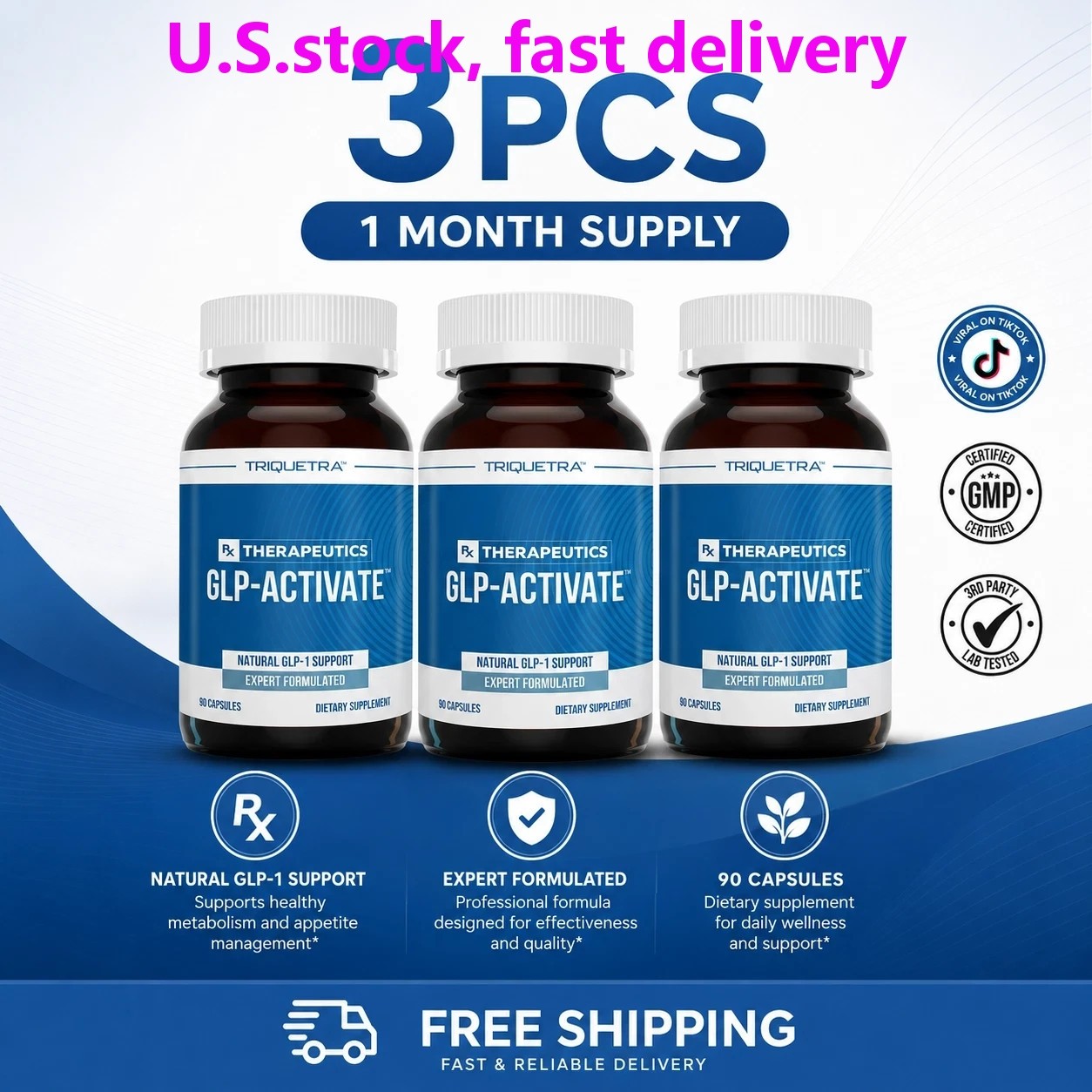 3PACK GLP -Activate Hunger & MetabolismSupport- Supports healthy metabolic