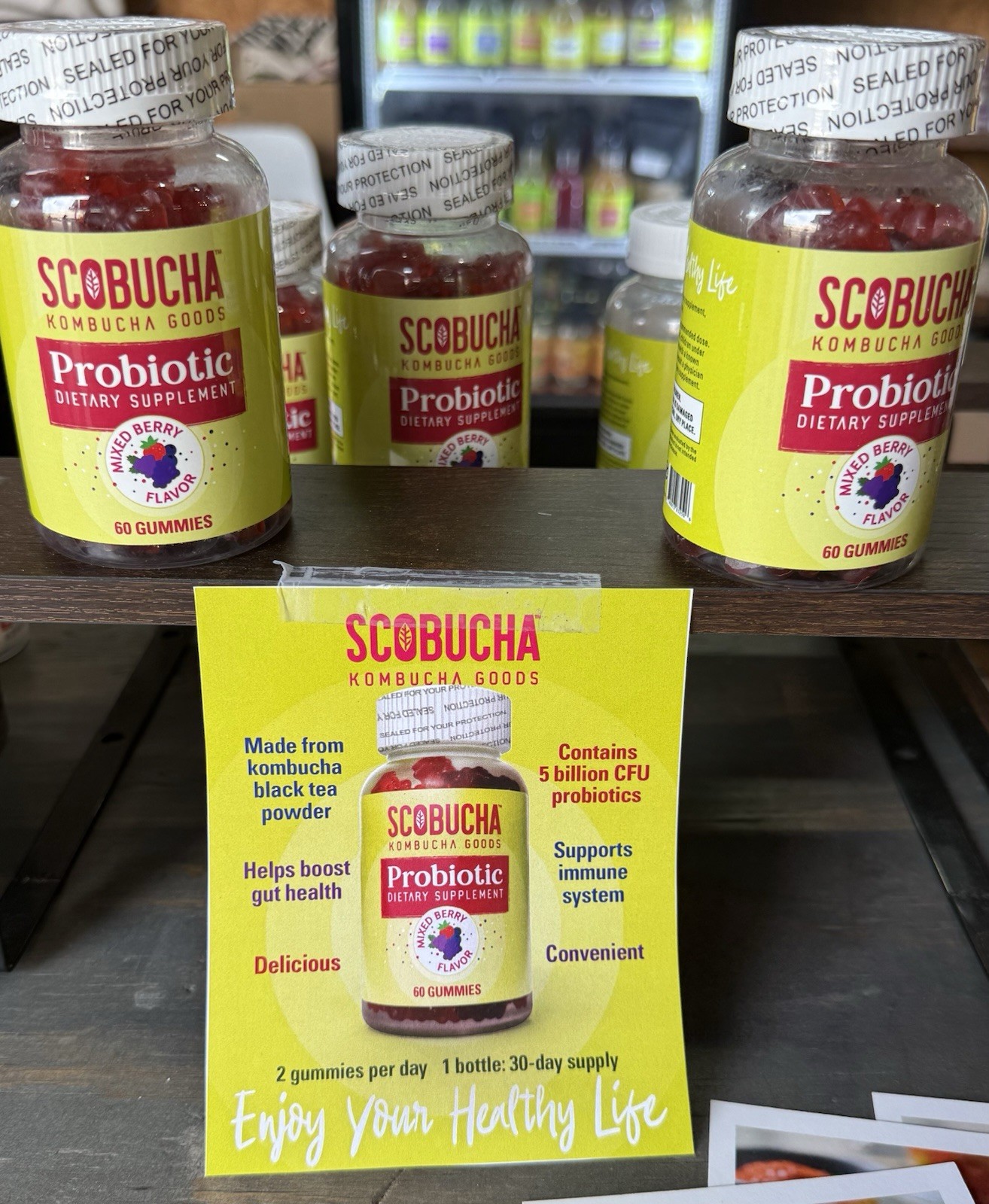 Scobucha Probiotic Kombucha Gummy – 5B CFU Probiotics + kombucha + Apple Cider