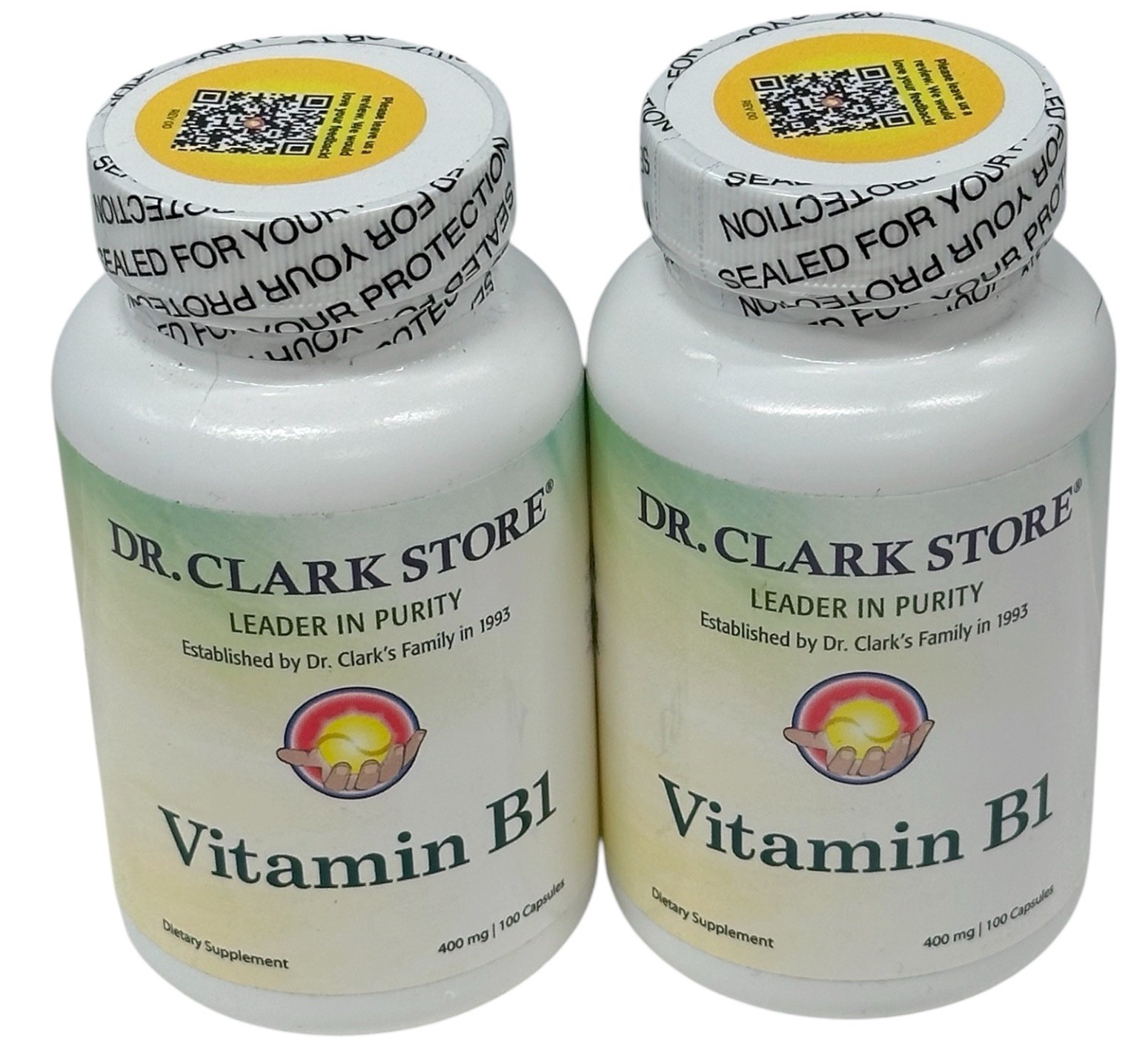 Dr Clark Store Vitamin B1 Thiamine 400Mg Supplement 100 Caps X 2 Exp. 05/28
