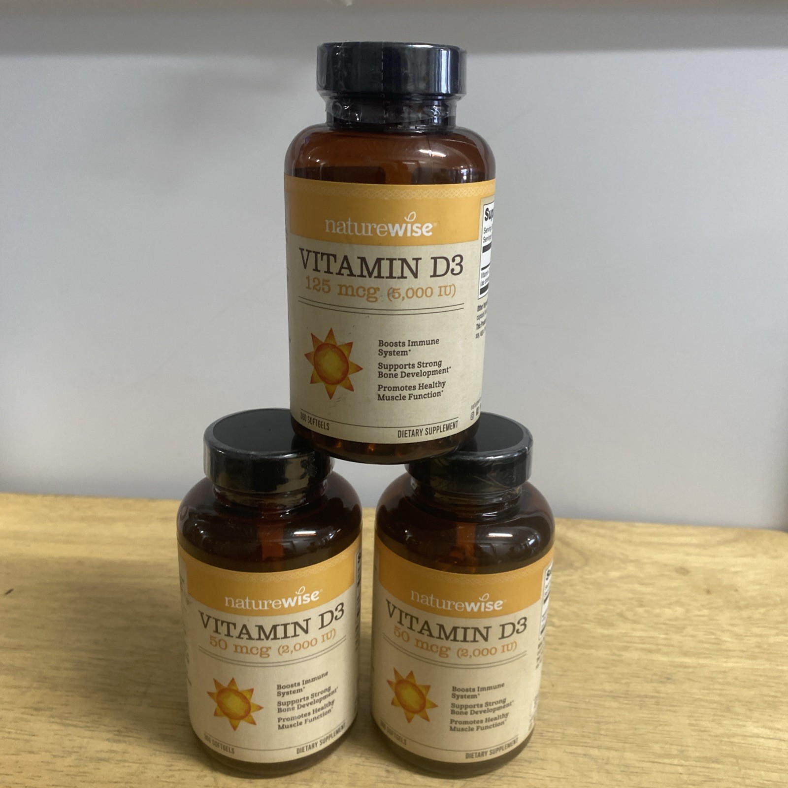 3 X NatureWise Vitamin D3 2000iu (50 mcg) 360ct |EXP 6/27+
