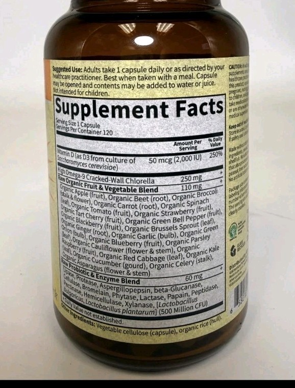 Garden of Life Vitamin Code Raw D3 5000 IU 125mcg 120 Capsules EX6/2026*