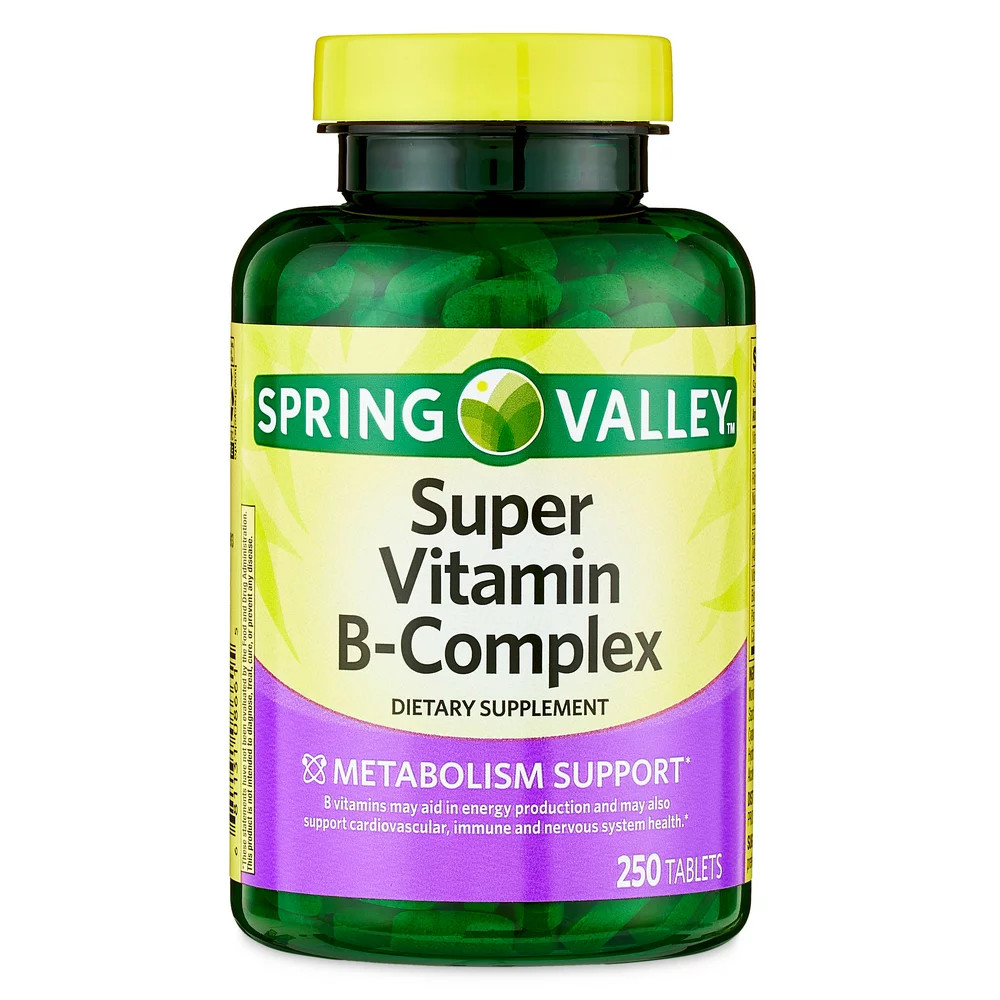 Spring Valley Super B Complex with Vitamin C & Biotin 250-Count SAME-DAY SHIP