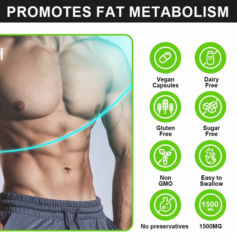 L-Carnitine Capsule – Fat Burner,Metabolism,Energy Booster,Muscle Gain 60 Pills