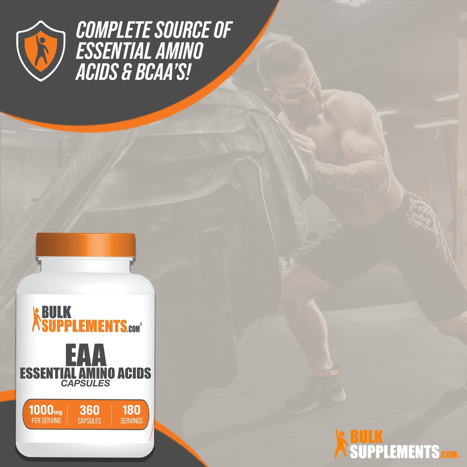 Eaa Capsules 360 Count Essential Amino Acids Protein Supplement Bcaas Sugar Free