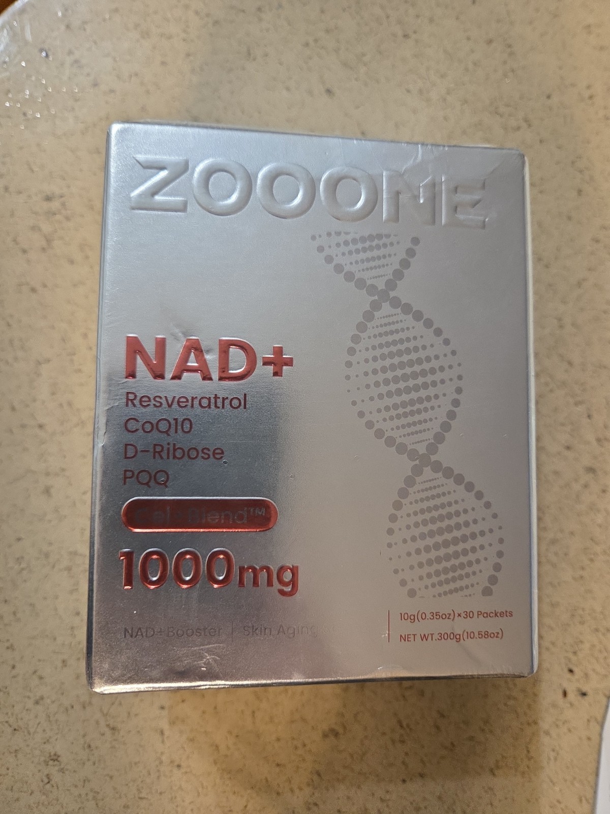 ZOOONE NAD+ Nicotinamide Riboside PQQ Drink Mix Energy & Skin Support 30 Pack