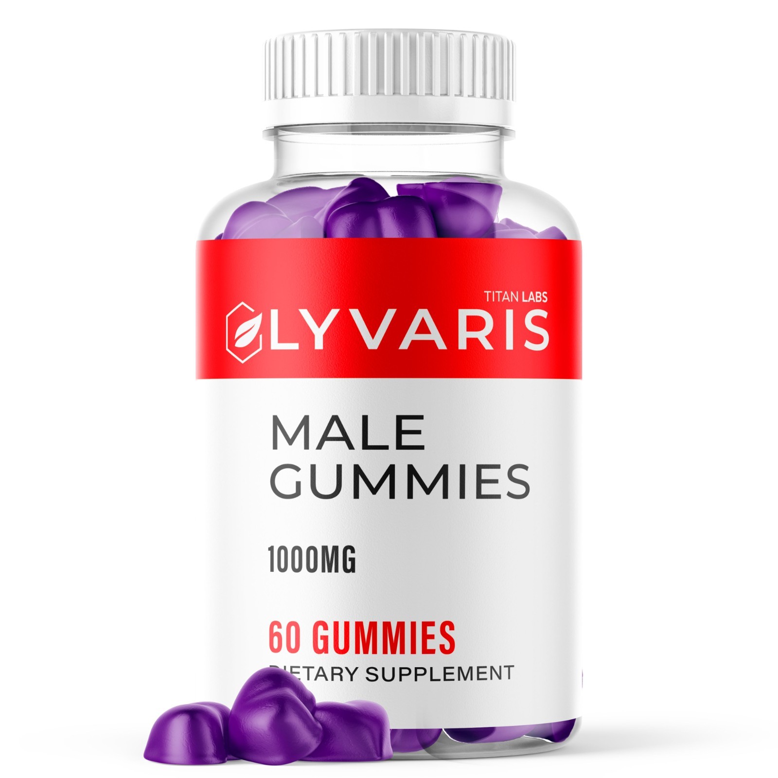 (1 Pack) Lyvaris Male ACV Gummy Male Health Support Formula Ly Varis 60 Gummies